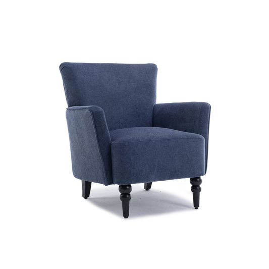 The Oliver: Modern Accent Linen Armchair (Blue)