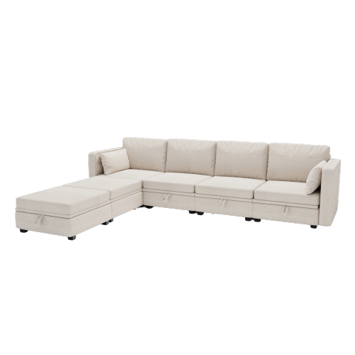 The Spencer: Modular Sectional Sofa U Shaped Sectional w/ Chaise and Storage