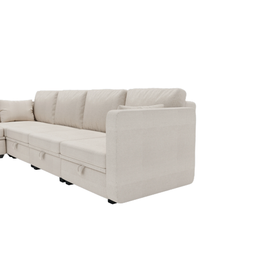 The Spencer: Modular Sectional Sofa U Shaped Sectional w/ Chaise and Storage