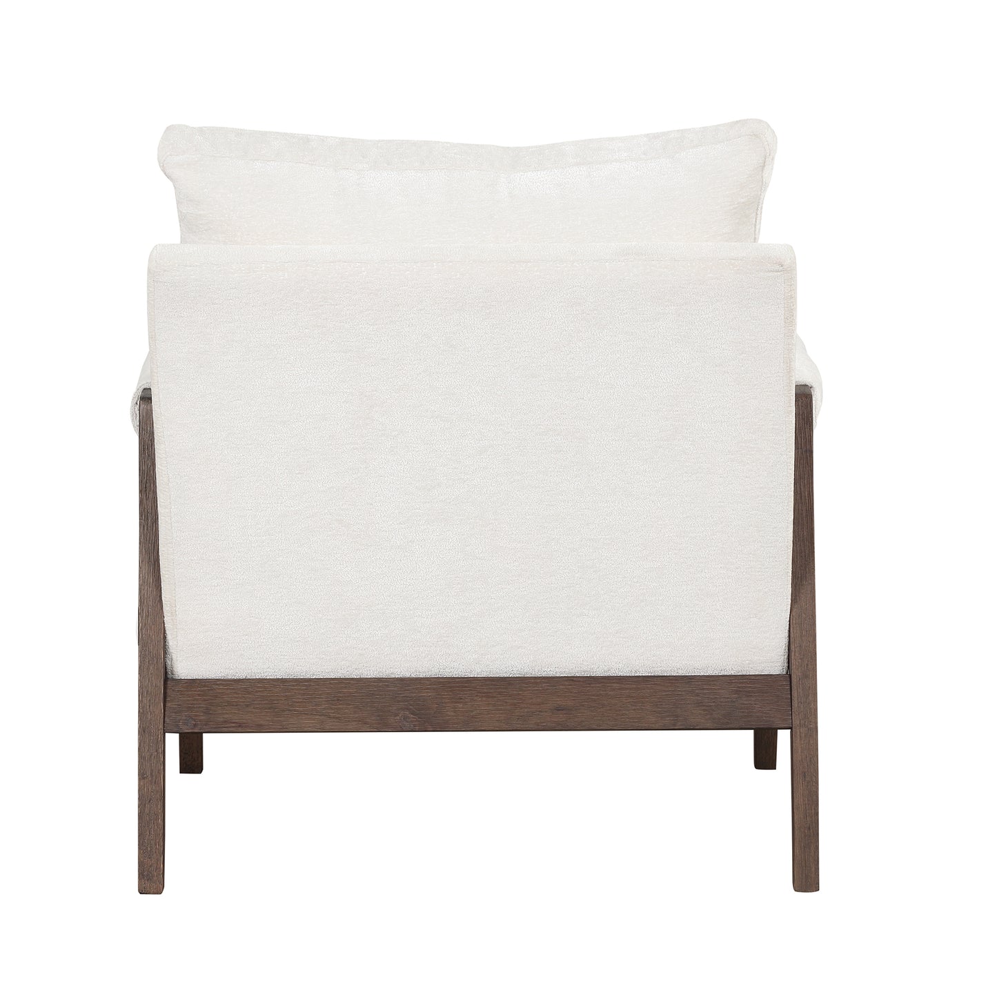 The Jasper: Mid-Century Modern Velvet Accent Chair (White)