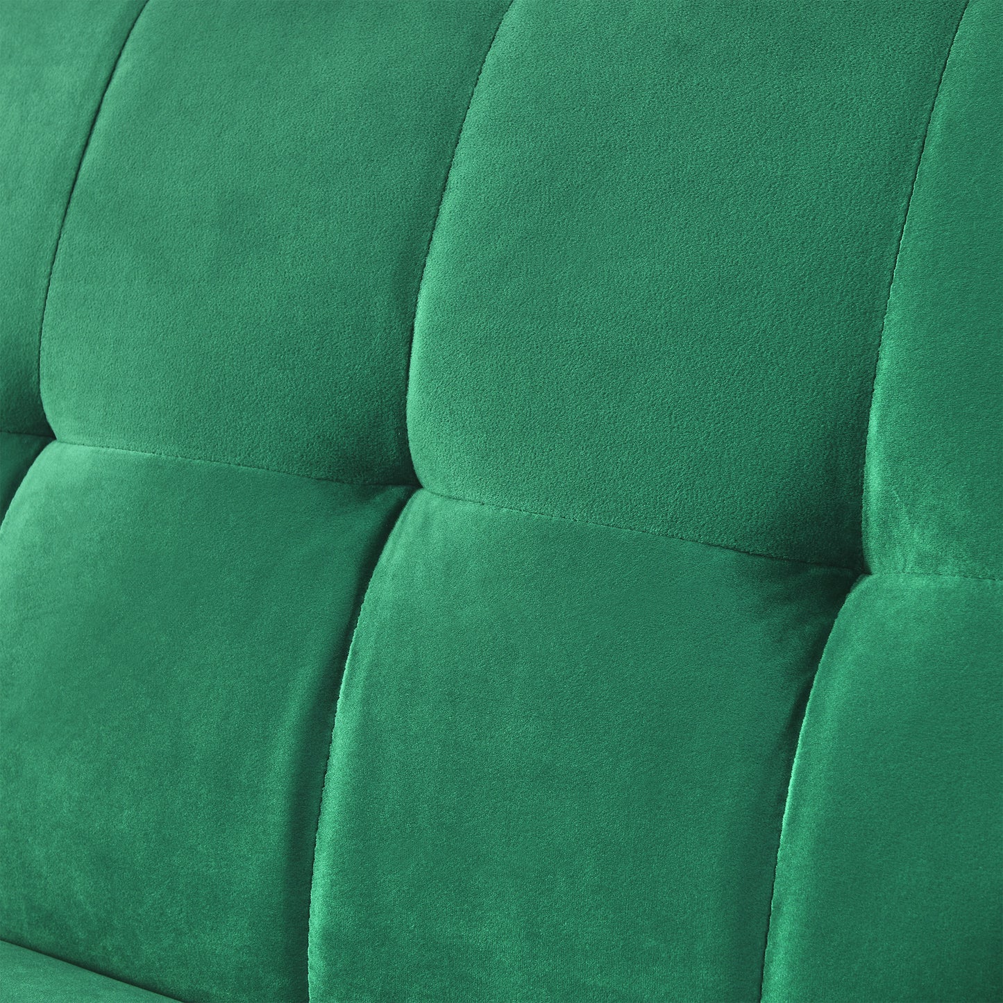 The Bella: Italian Velvet Convertible Sleeper Loveseat (Green)